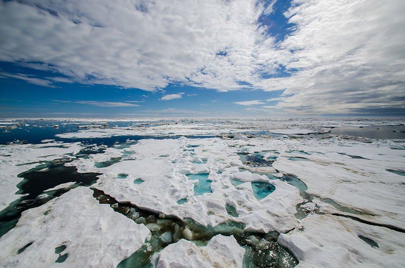 Dramatic Arctic landscape. The Arctic is warming twice as fast as the rest of the world. In recent years, Arctic wildlife and peoples have faced rapid and dramatic impacts related to global climate change.