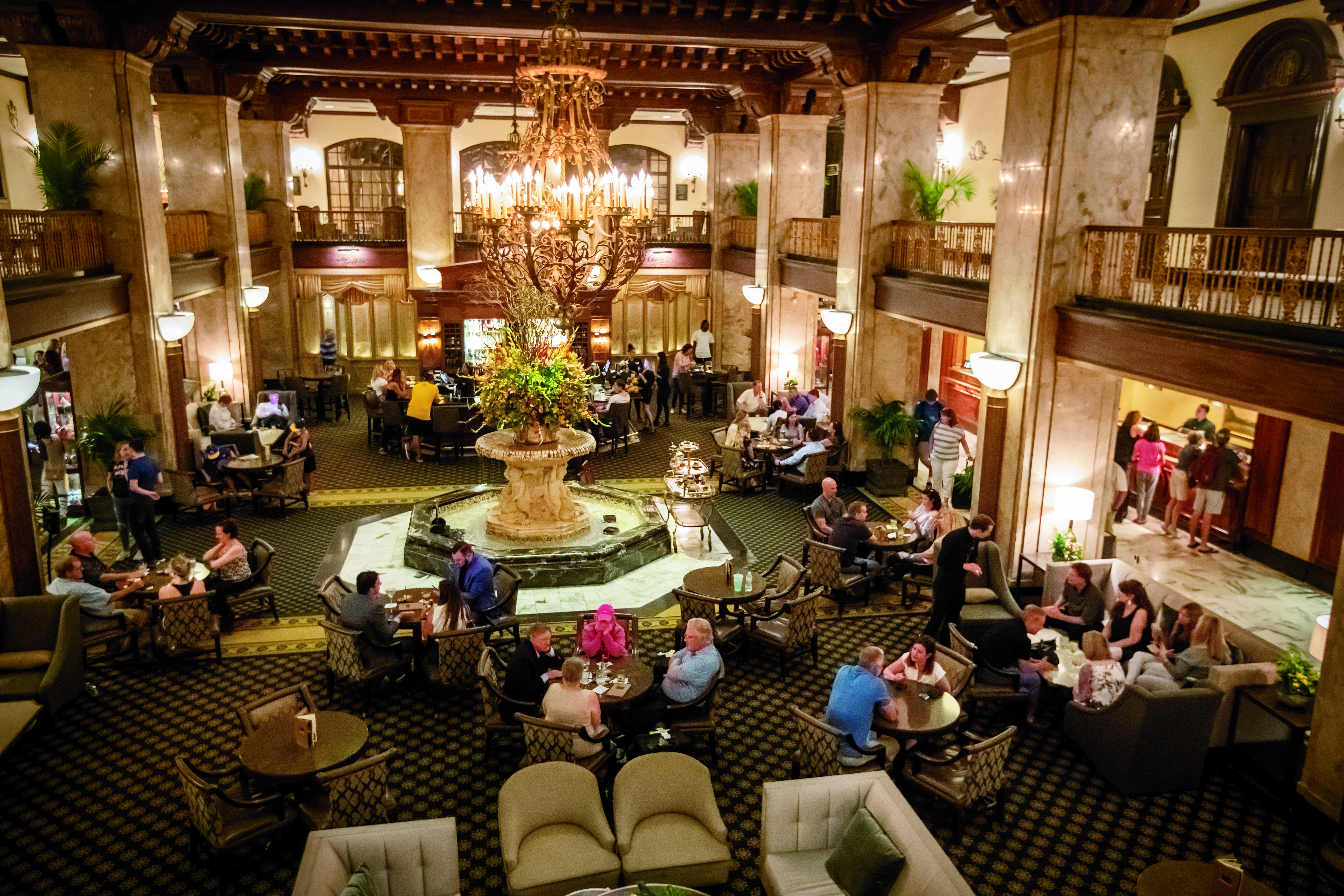 Historic Peabody Hotel lobby in Memphis, TN