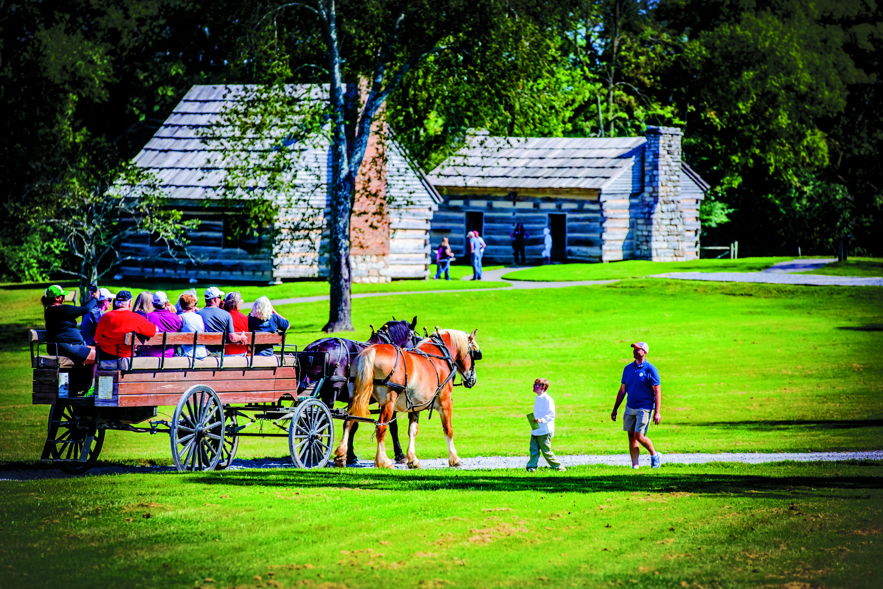 Wagon rides at historic Andrew Jackson's The Hermitage in Nashville TN