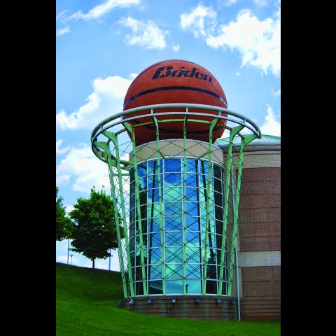 World's Largest Basketball at the Women's Basketball Hall of Fame 