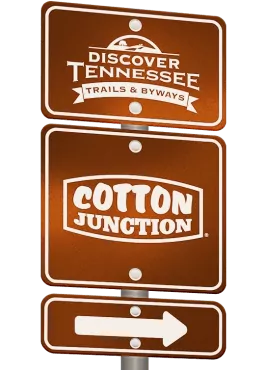 Cotton Junction Trail sign graphic.