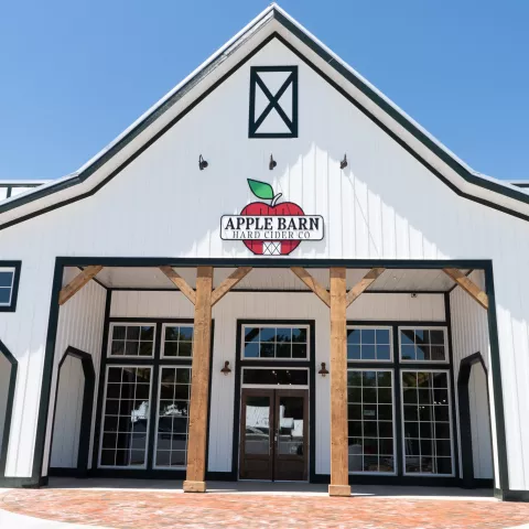 The Apple Barn Hard Cider Company building located in the Apple Barn complex.