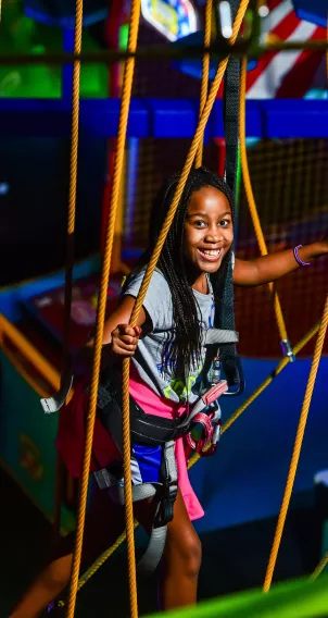 Indoor ropes course at WonderWorks in Pigeon Forge TN