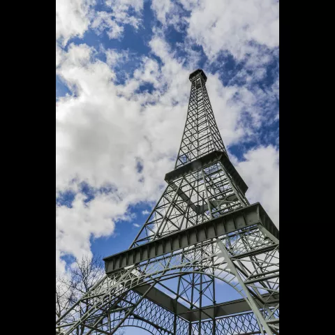 Replica Eiffel Tower in Paris, Tennessee – photo by Mike Grace