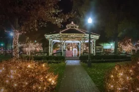 Christmas lights in the small town of Collierville, TN