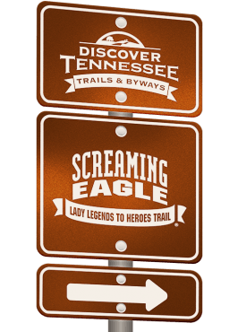 Screaming Eagle Trail sign graphic.