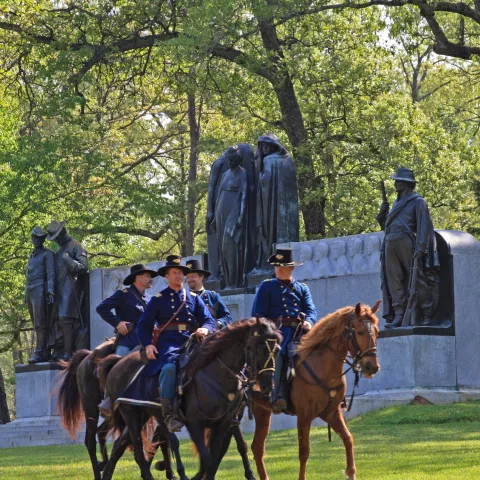 History reenactors at Shiloh National Military Park in Shiloh TN