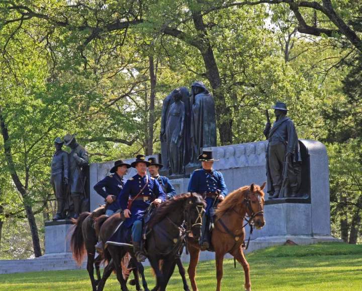 History reenactors at Shiloh National Military Park in Shiloh TN