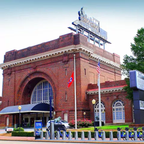 The Chattanooga Choo Choo Historic Hotel in Downtown Chattanooga, Tennessee.