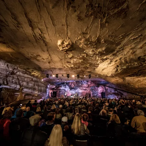 Bluegrass Underground is taped live in The Caverns in Pelham, TN