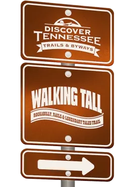 Walking Tall Trail sign graphic.